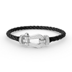 Loco FORCE LARGE HORSESHOE FULL DIAMOND BRACELET SILVER