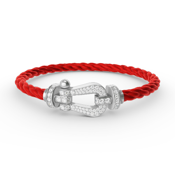 Loco FORCE LARGE HORSESHOE FULL DIAMOND BRACELET SILVER