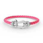 Loco FORCE LARGE HORSESHOE FULL DIAMOND BRACELET SILVER
