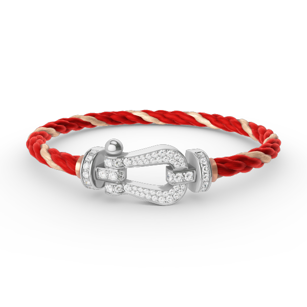 Loco FORCE LARGE HORSESHOE FULL DIAMOND BRACELET SILVER