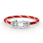 Loco FORCE LARGE HORSESHOE FULL DIAMOND BRACELET SILVER