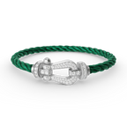 Loco FORCE LARGE HORSESHOE FULL DIAMOND BRACELET SILVER