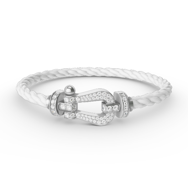 Loco FORCE LARGE HORSESHOE FULL DIAMOND BRACELET SILVER