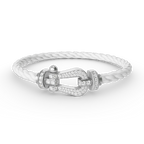 Loco FORCE LARGE HORSESHOE FULL DIAMOND BRACELET SILVER