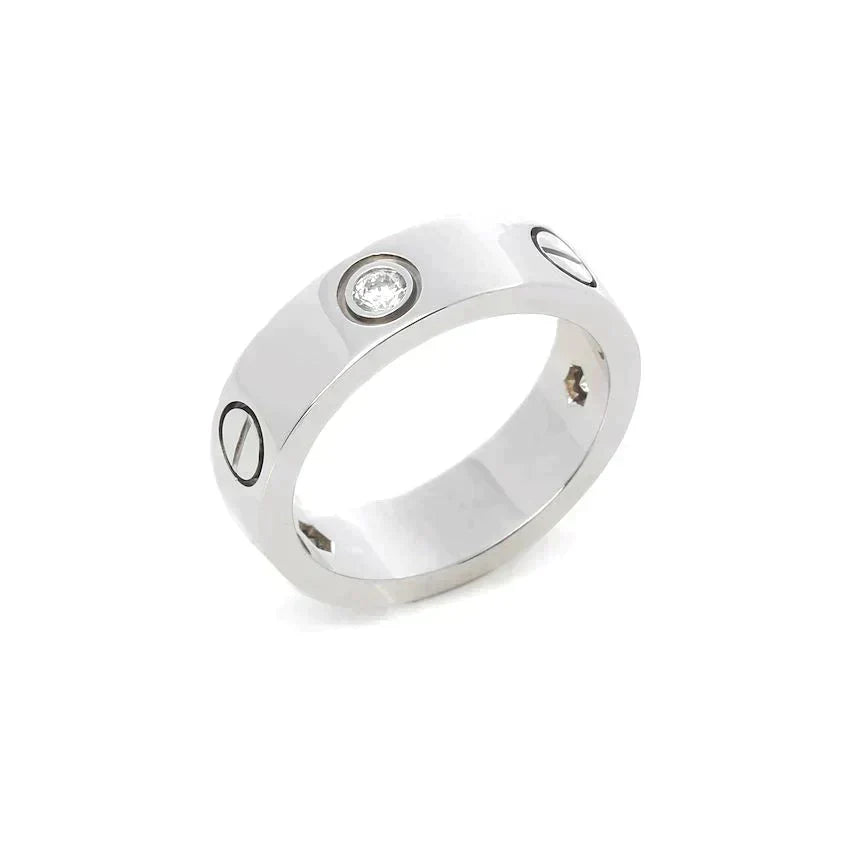 Loco LOVE RING 5.5MM 3 DIAMONDS SILVER