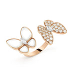 Loco TWIN BUTTERFLY DIAMOND MOP RING