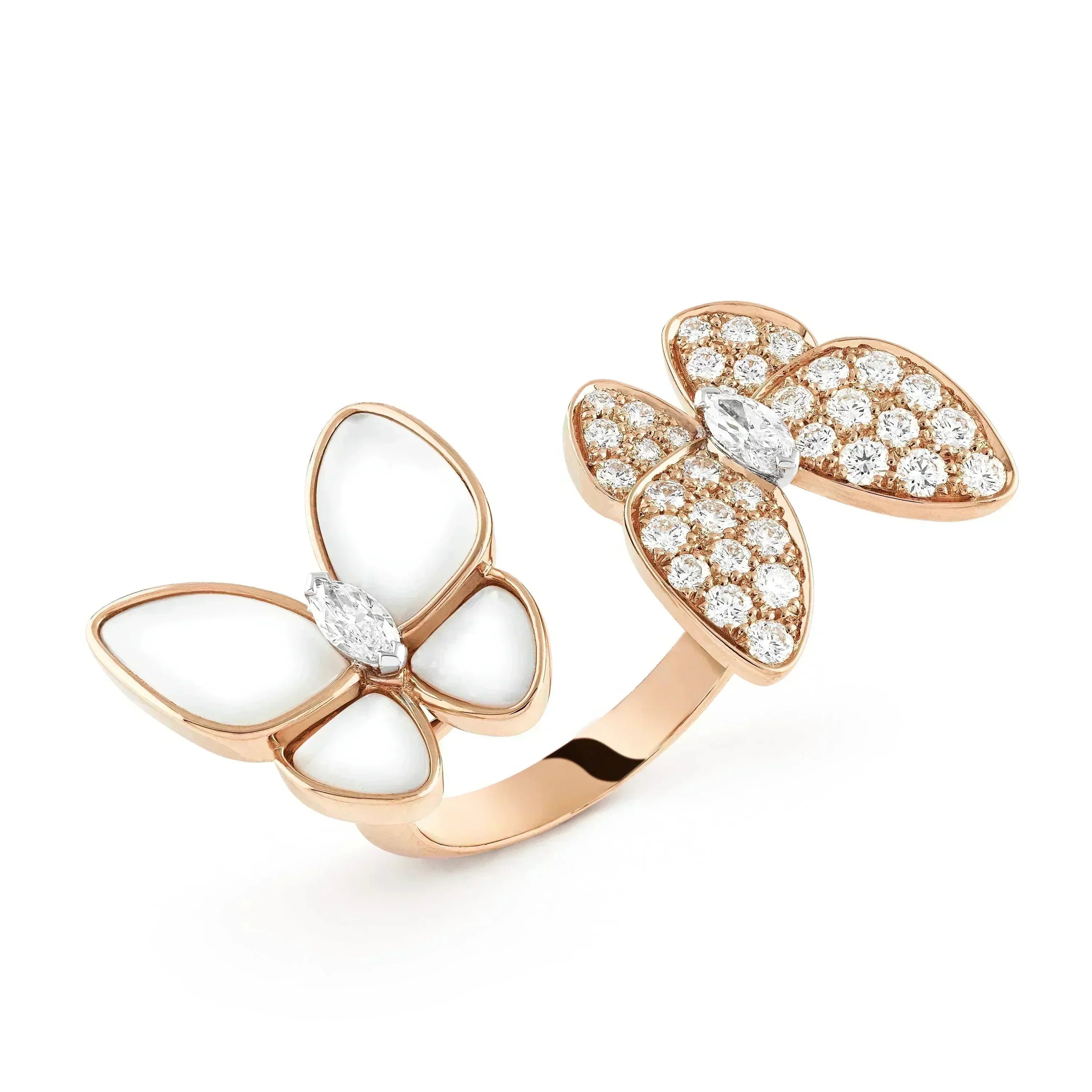 Loco TWIN BUTTERFLY DIAMOND MOP RING